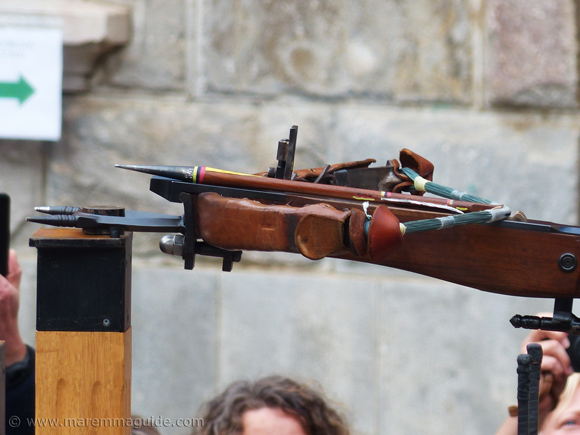 medieval crossbow on a modern day tank chassis model