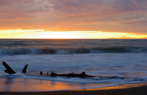 Tuscany Beaches in Maremma sunset photo: Tramonto a Principina